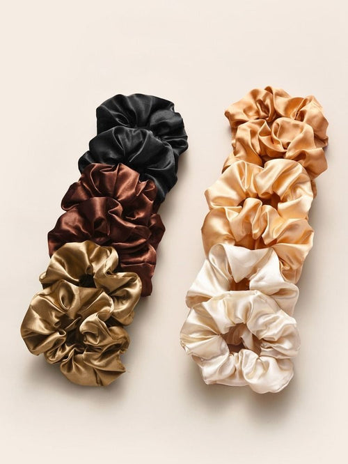 Melodysusie coffee shades scrunchies pack of 6