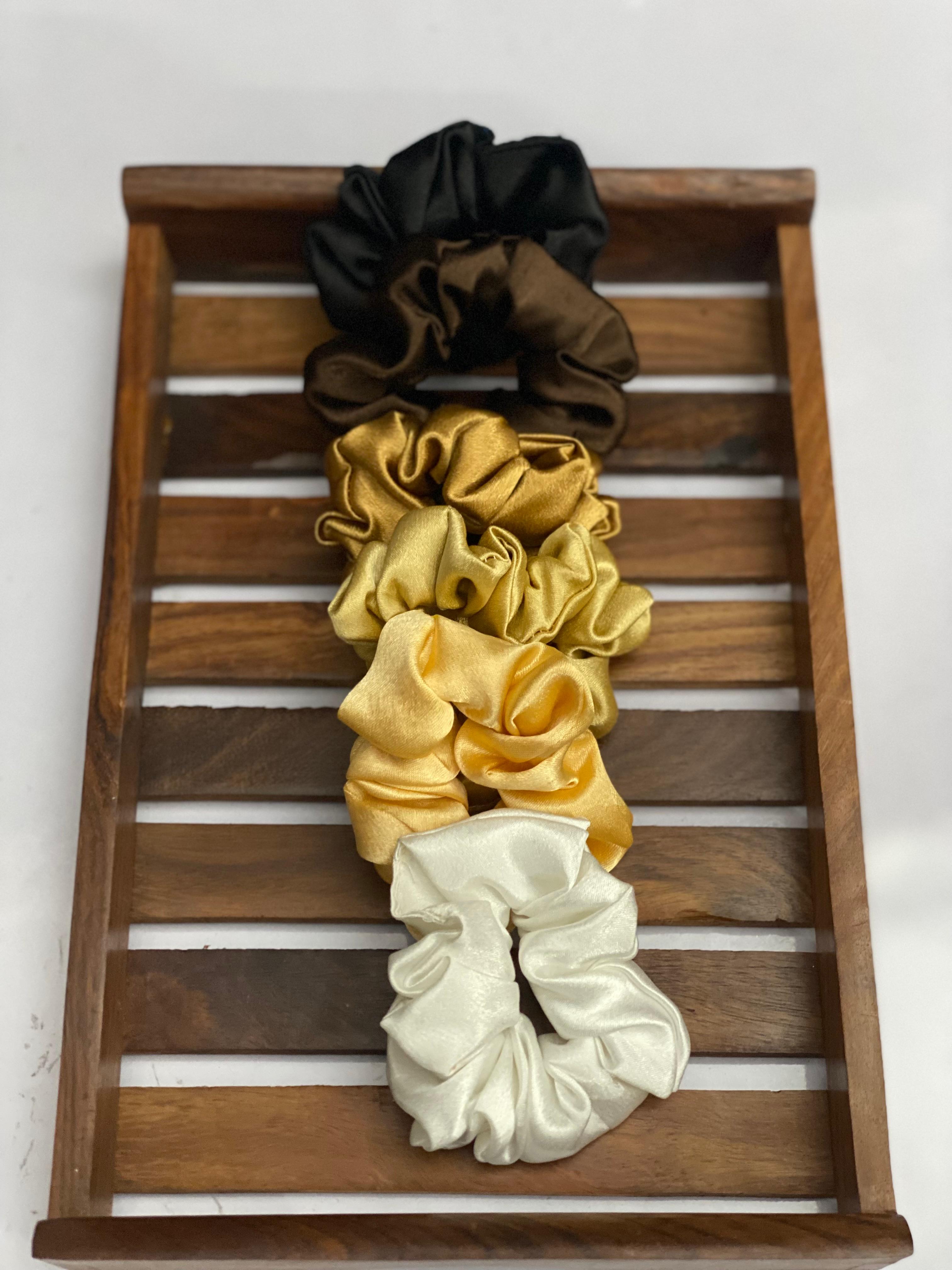 Melodysusie coffee shades scrunchies pack of 6